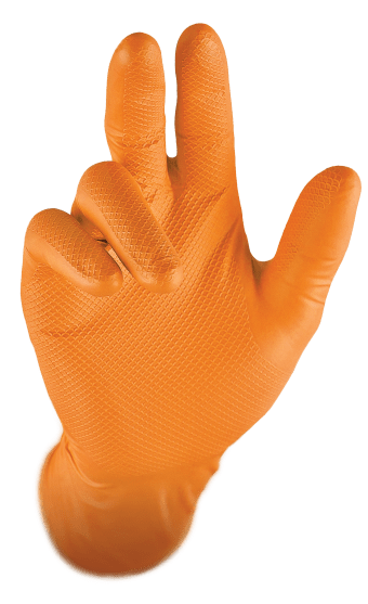 Grippaz Skins Orange Nitrile Glove Carton of 10 - RaxAutos
