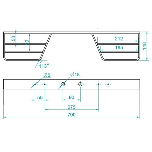 MP346 Black Heavy Duty Double Sided Towstep – 70cm (MP346) - RaxAutos
