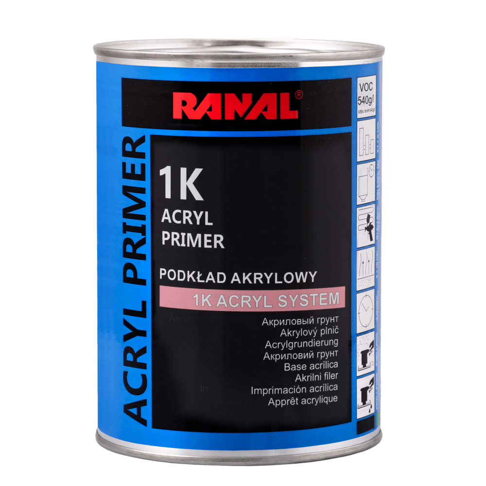 1_ - One - component acryl filler, 1L GREY (RAN - 10702 - 1) - RaxAutos