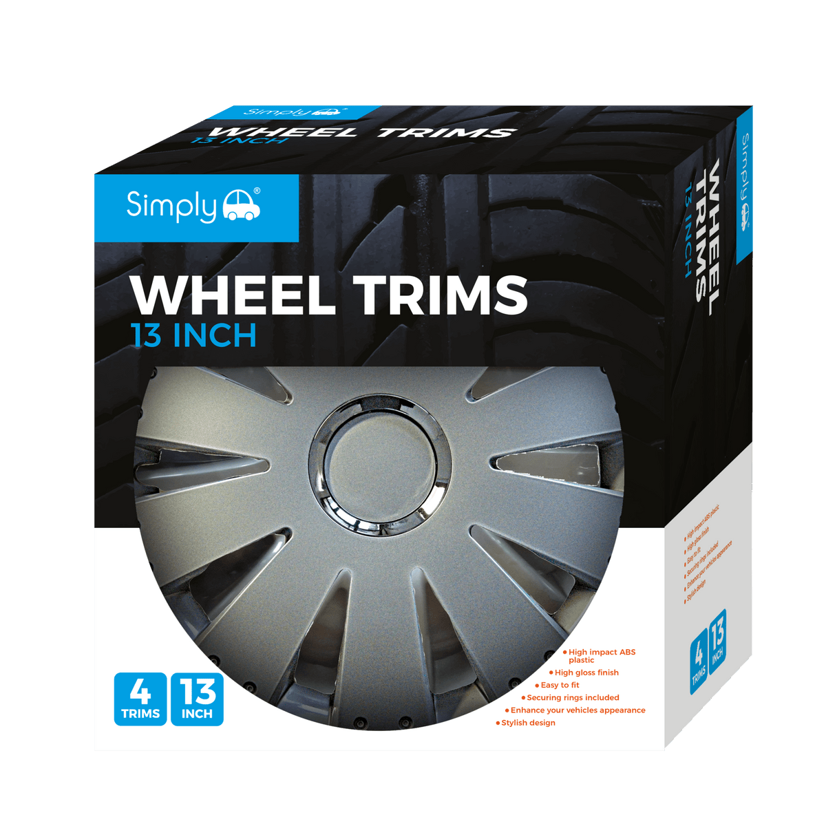 13" VORTEX Wheel Cover Box of 4 Trims (SWT113) - RaxAutos