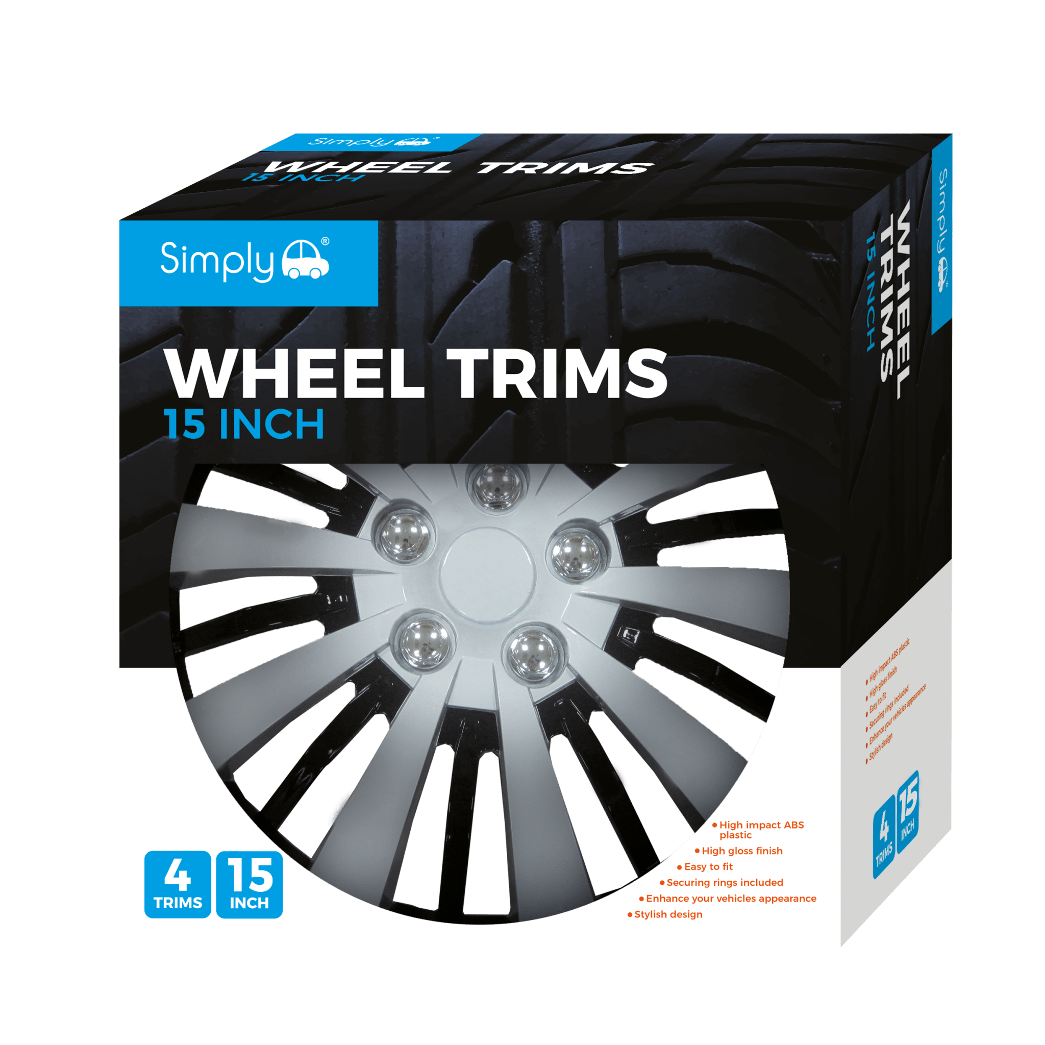 15" MEGATRON Wheel Cover Box of 4 Trims (SWT135) - RaxAutos