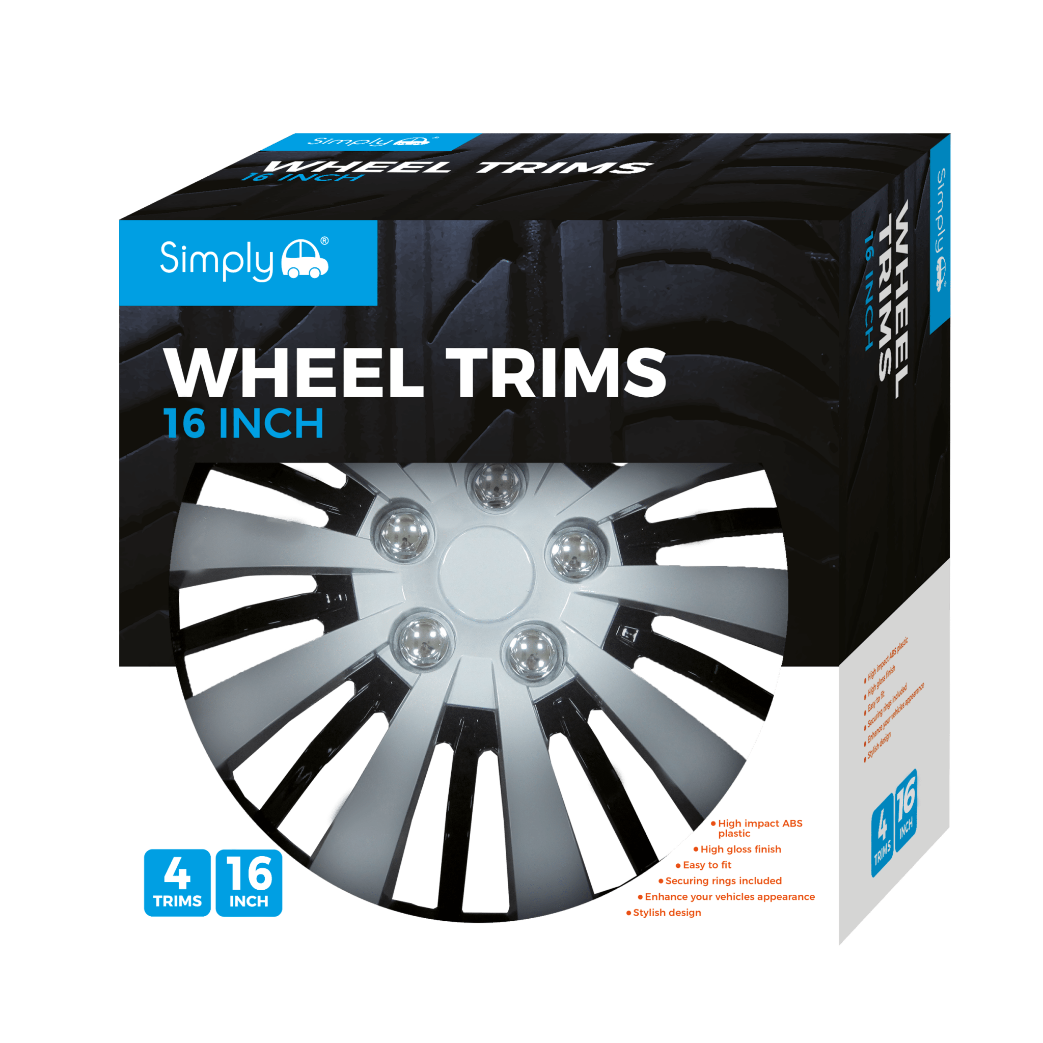 16" MEGATRON Wheel Cover Box of 4 Trims (SWT136) - RaxAutos