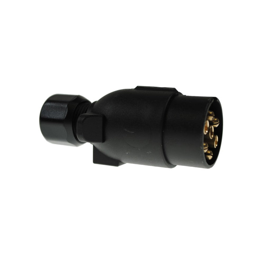 Maypole MP21 Black 12N 7 Pin Plastic Plug Caravan Electric Trailer Plug (MP021)