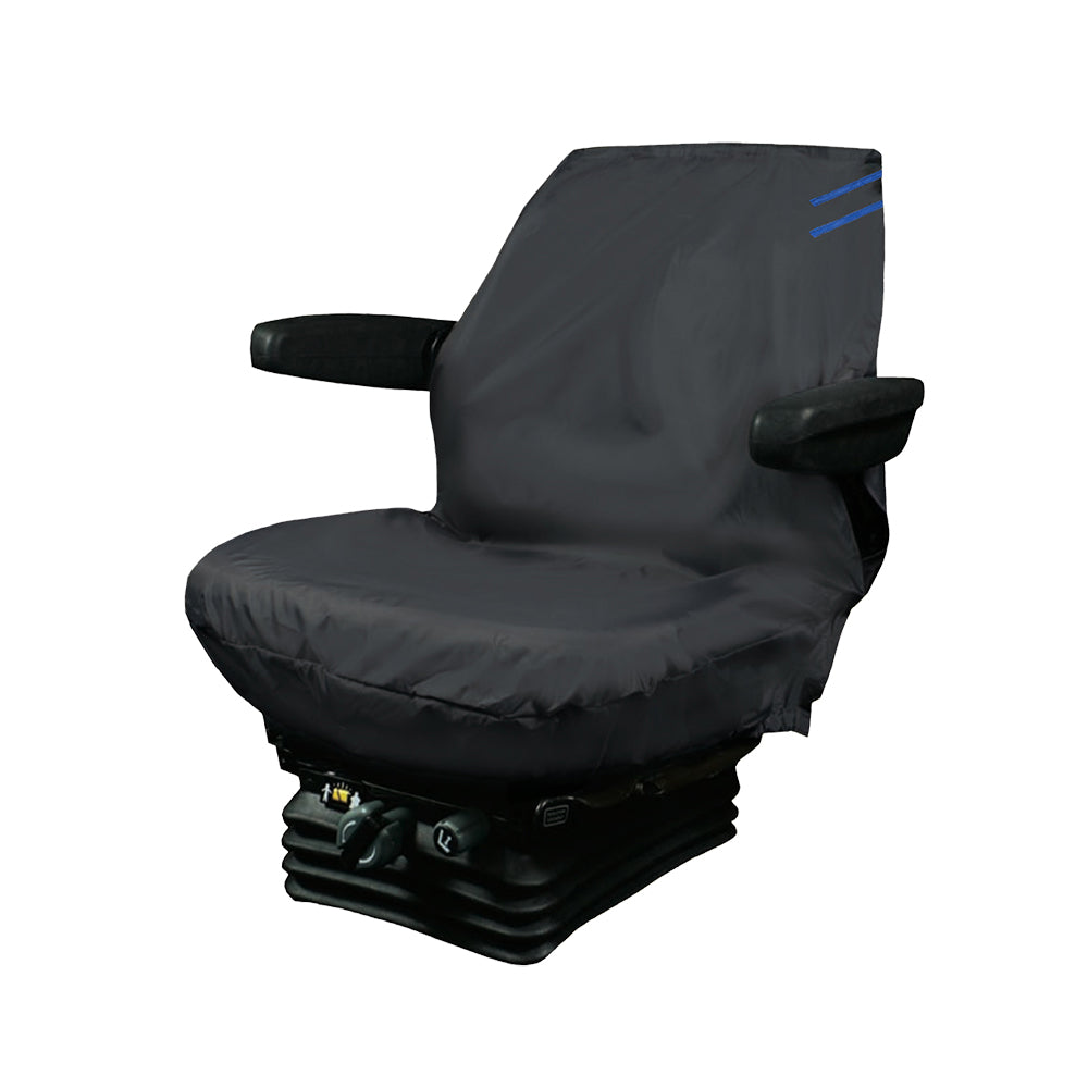 Auto Choice Heavy Duty Tractor Seat Cover - Blue Detailing
