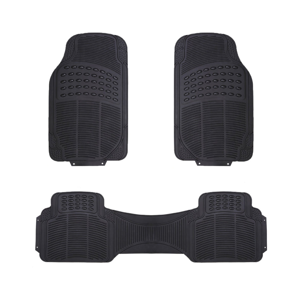 Auto Choice Heavy Duty PU Rubber 3 Piece Mat Set - RaxAutos