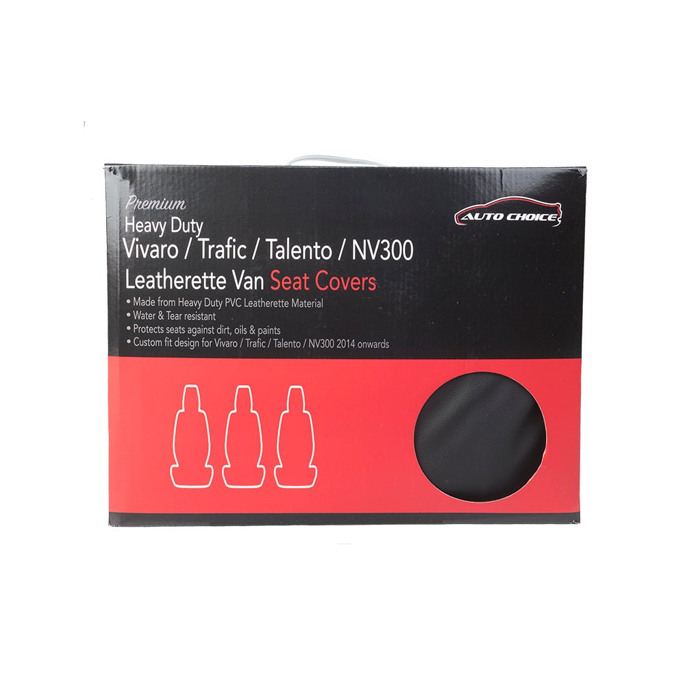 Auto Choice Premium Vivaro/Trafic/Talento/NV300 Leather Look Seat Covers - RaxAutos