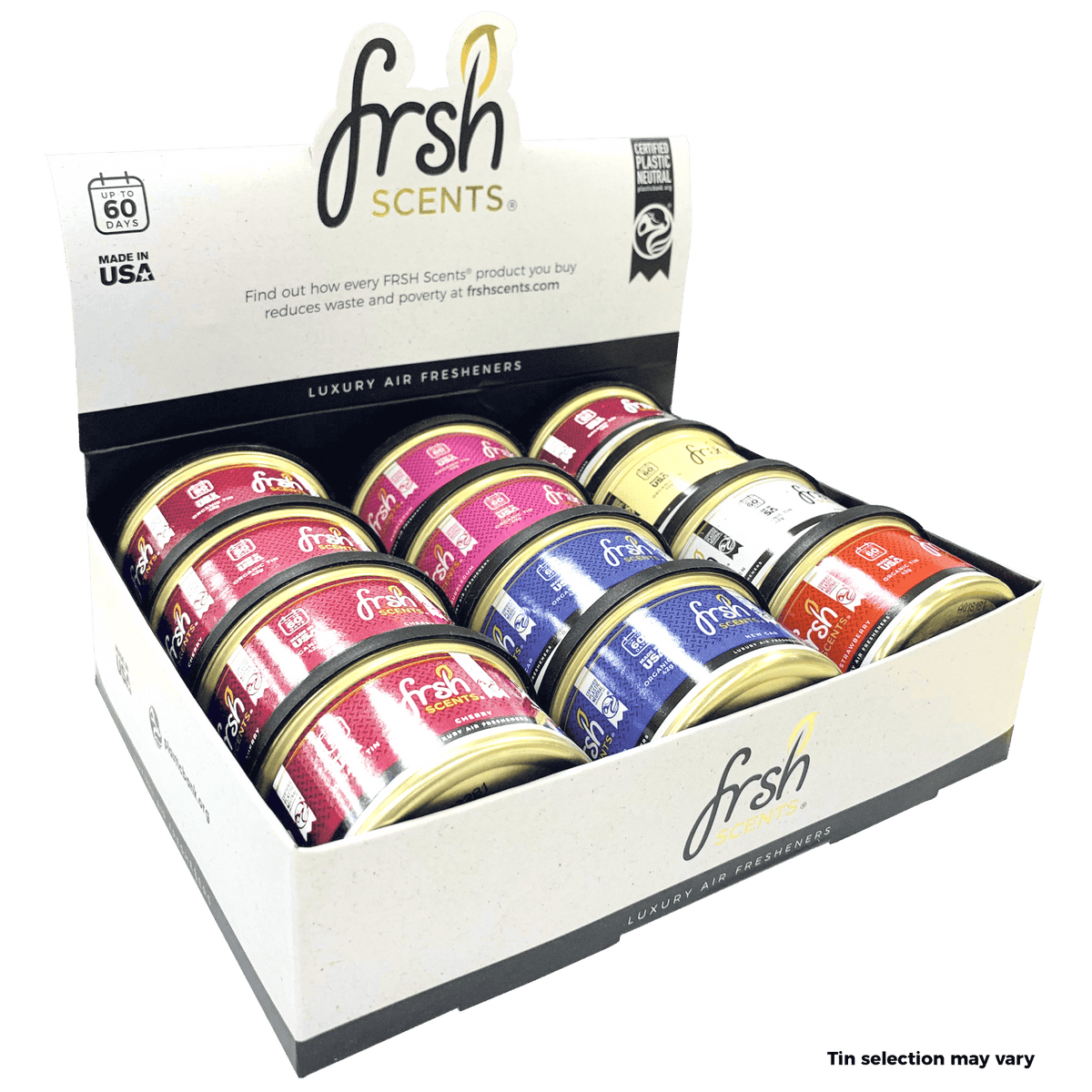 Organic FRSH Scent Can Tray of 12 Assorted - RaxAutos