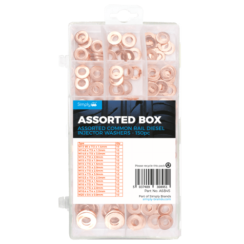 150Pc Common Rail Washers - Die (ASB45) - RaxAutos