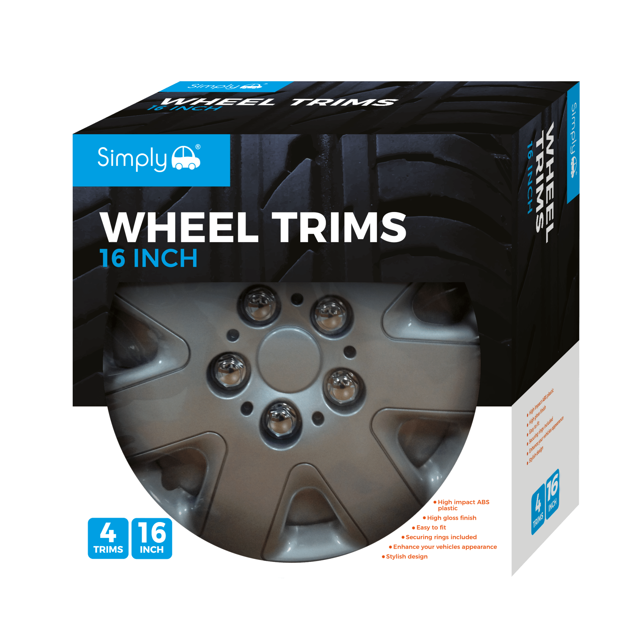 16" PRIME Wheel Cover Box of 4 Trims (SWT106) - RaxAutos