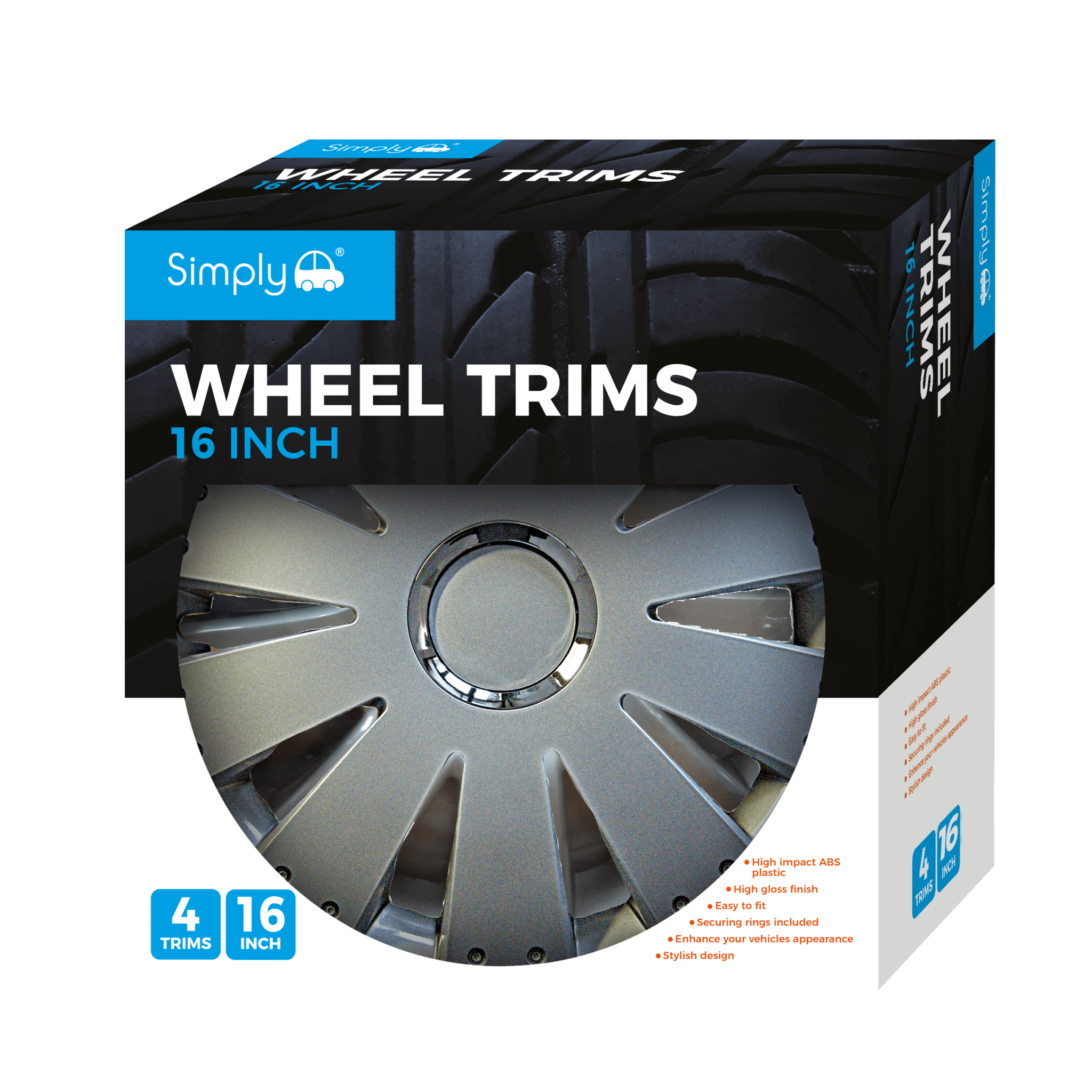 16" VORTEX Wheel Cover Box of 4 Trims (SWT116) - RaxAutos