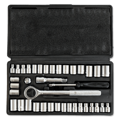 40Pc 1/4 & 3/8 Inch Drive Socket Set (TSET16) - RaxAutos
