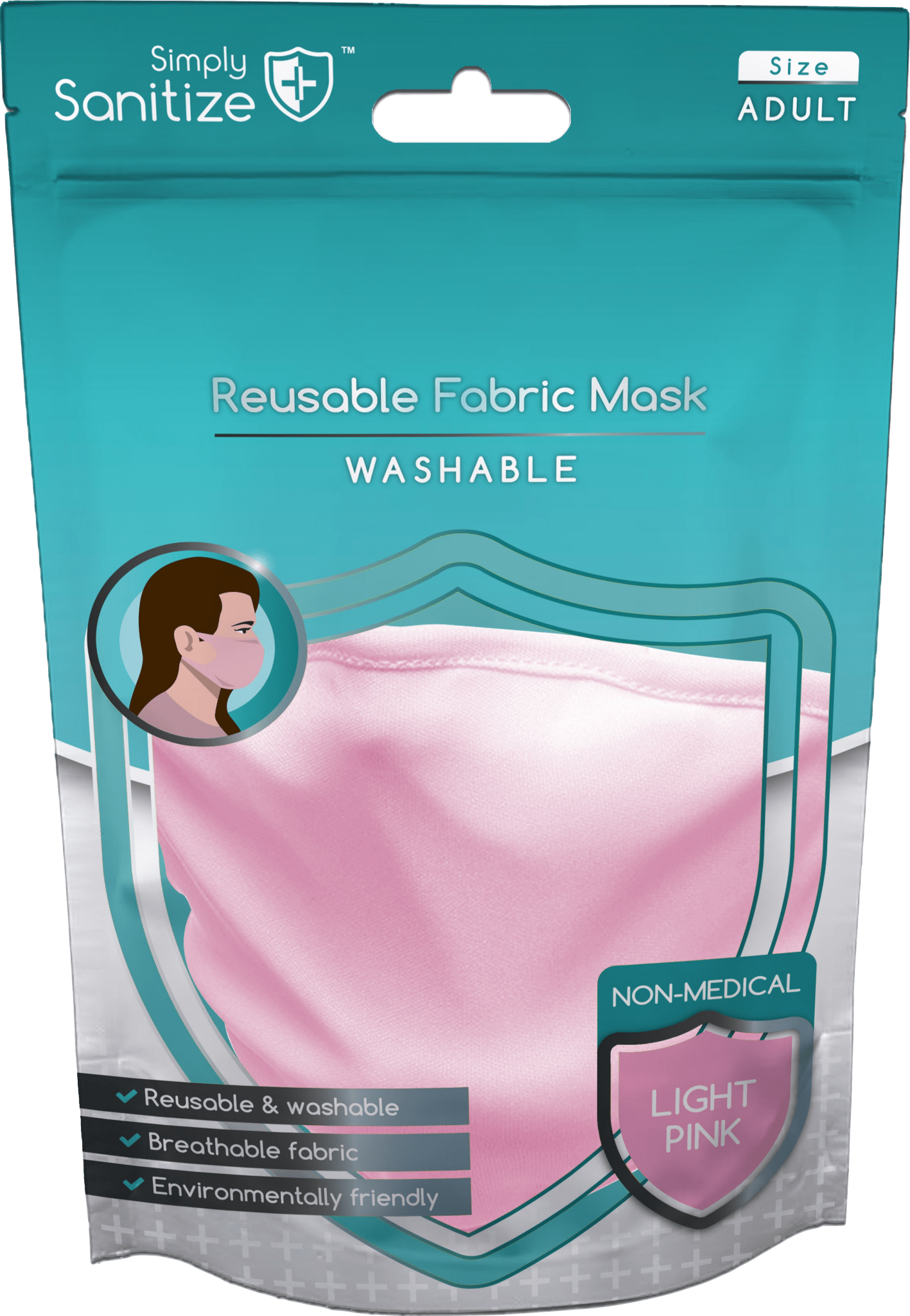 Adult Reusable Fabric Mask - Washable Pink - RaxAutos
