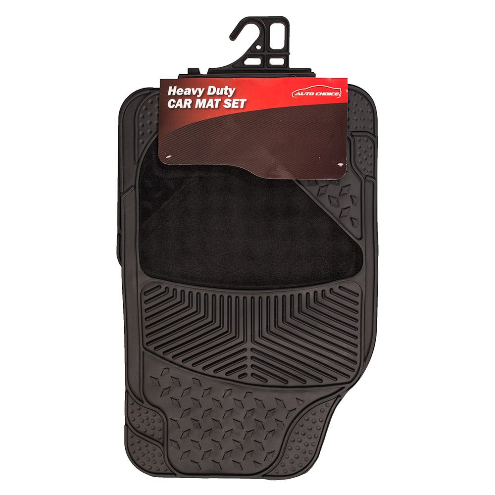 Auto Choice Heavy Duty PU Rubber Car Mats with Carpet Heel - RaxAutos