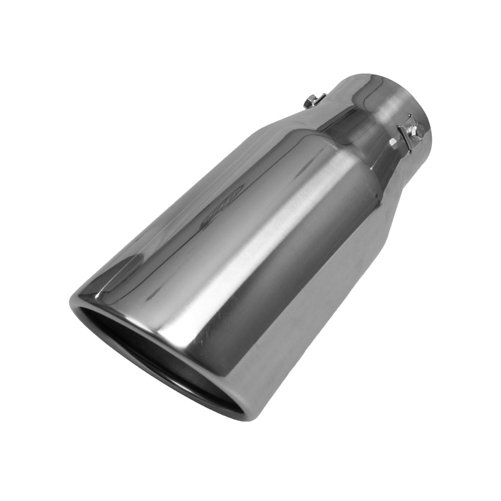 Auto Choice Long Rolled Slash Cut Exhaust Tip PM - 668 (PM - 668) - RaxAutos