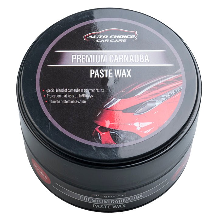 Auto Choice Premium Carnauba Paste Wax 200g Tub with Pad - RaxAutos