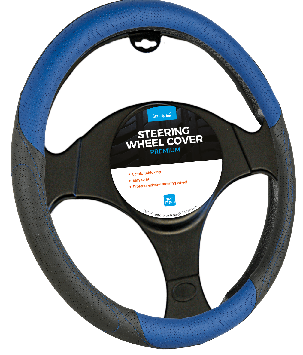BLUE STEERING WHEEL COVER (SWC135) - RaxAutos