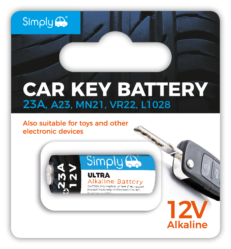 Car Key Battery - 12V Alkaline 23A, A23, MN21, VR22, L1028 (SB - 23A) - RaxAutos