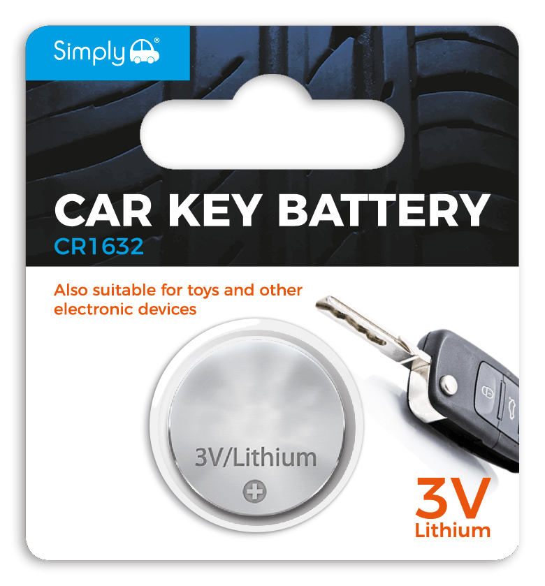 Car Key Battery - 3V Lithium CR1632 (SB - CR1632) - RaxAutos