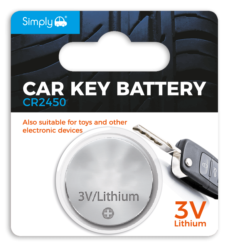 CAR KEY BATTERY - 3V LITHIUM CR2450 (SB - CR2450) - RaxAutos