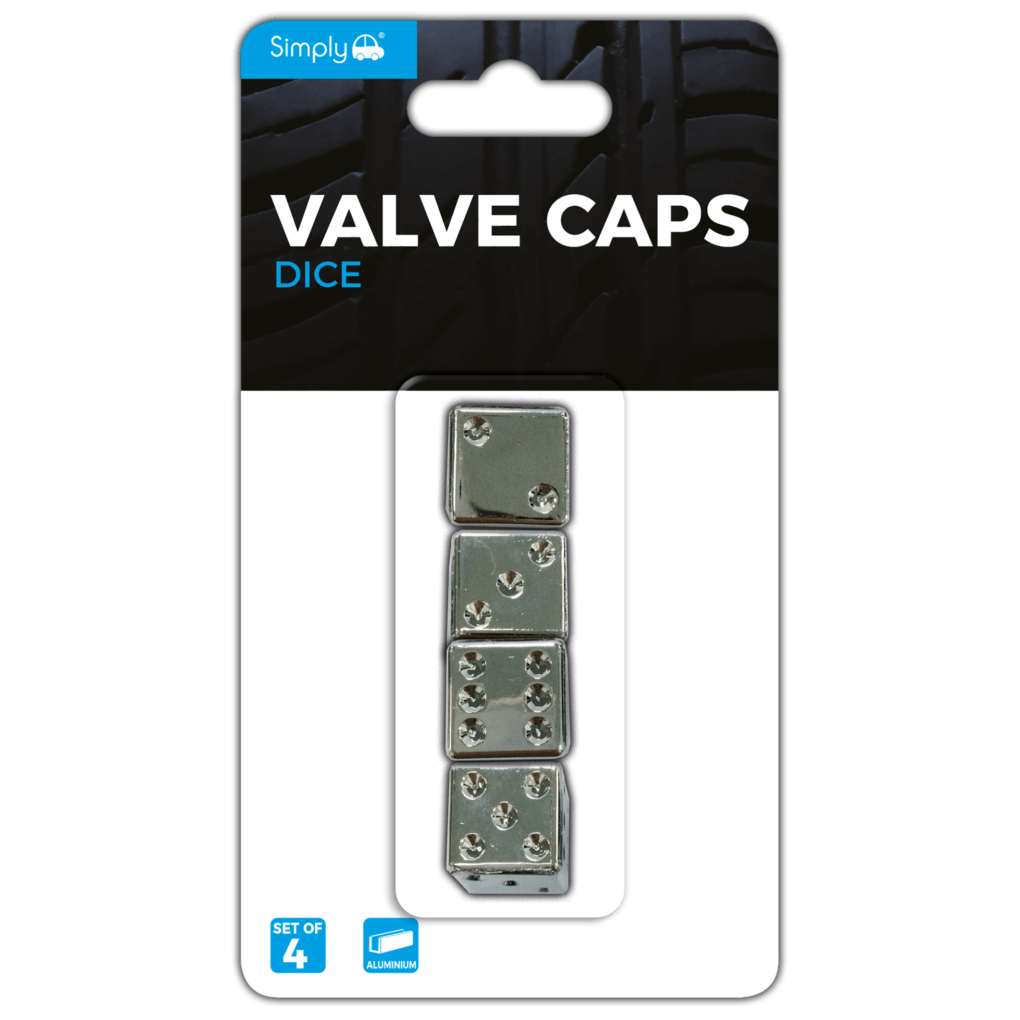 Chrome Dice Valve Caps (VAL05) - RaxAutos