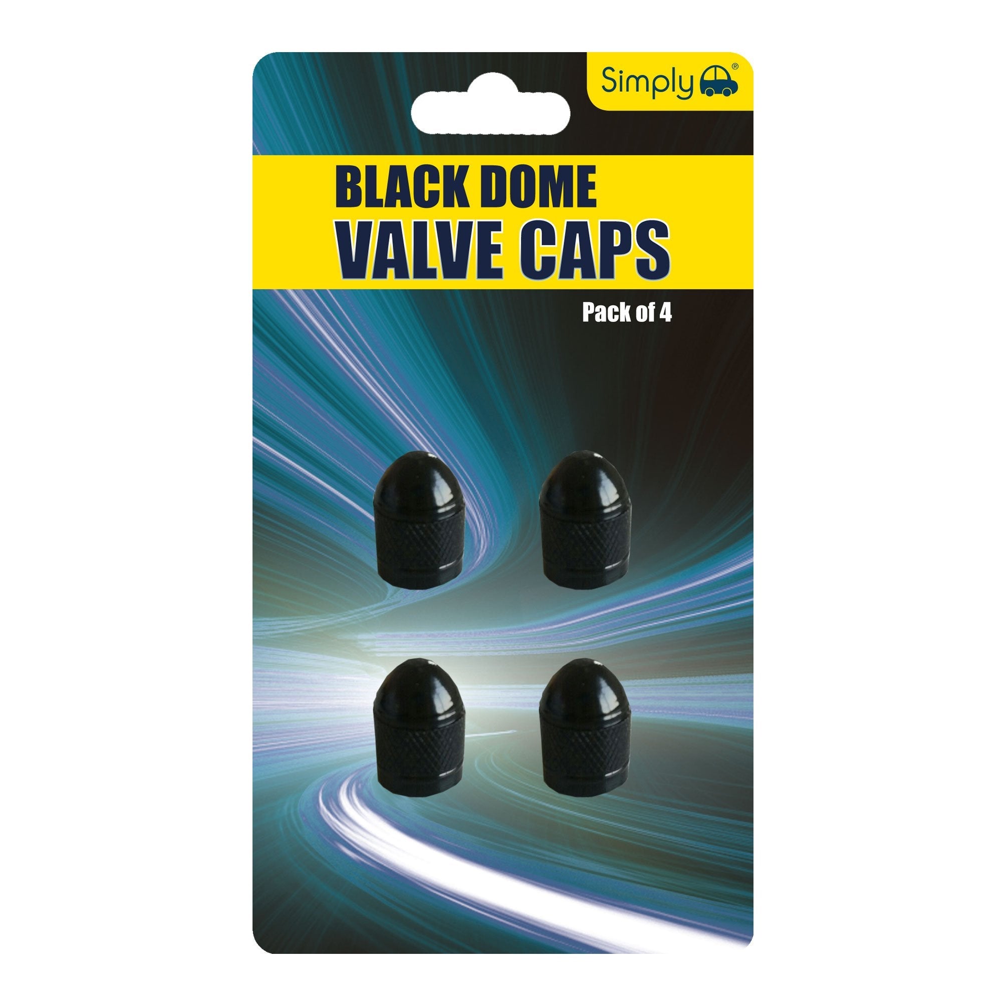 Dome Valve Caps Black - With (VAL01) - RaxAutos