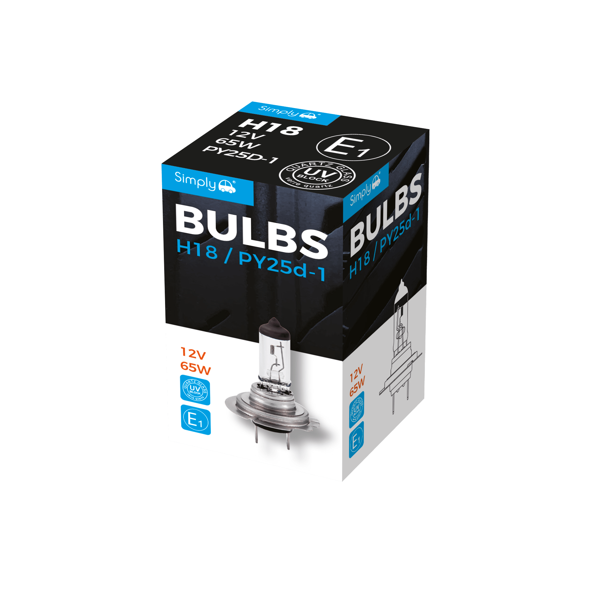 HEADLIGHT BULB - SH18 - 12V 60W - PY25d - 1 Base (SH18) - RaxAutos