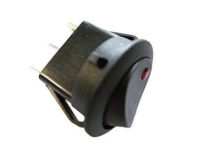 Illuminated Mini Round Rocker Switch On/Off Red (2468) - RaxAutos