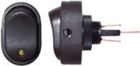 Illuminated Oval Rocker Switch On/Off Green (2458) - RaxAutos