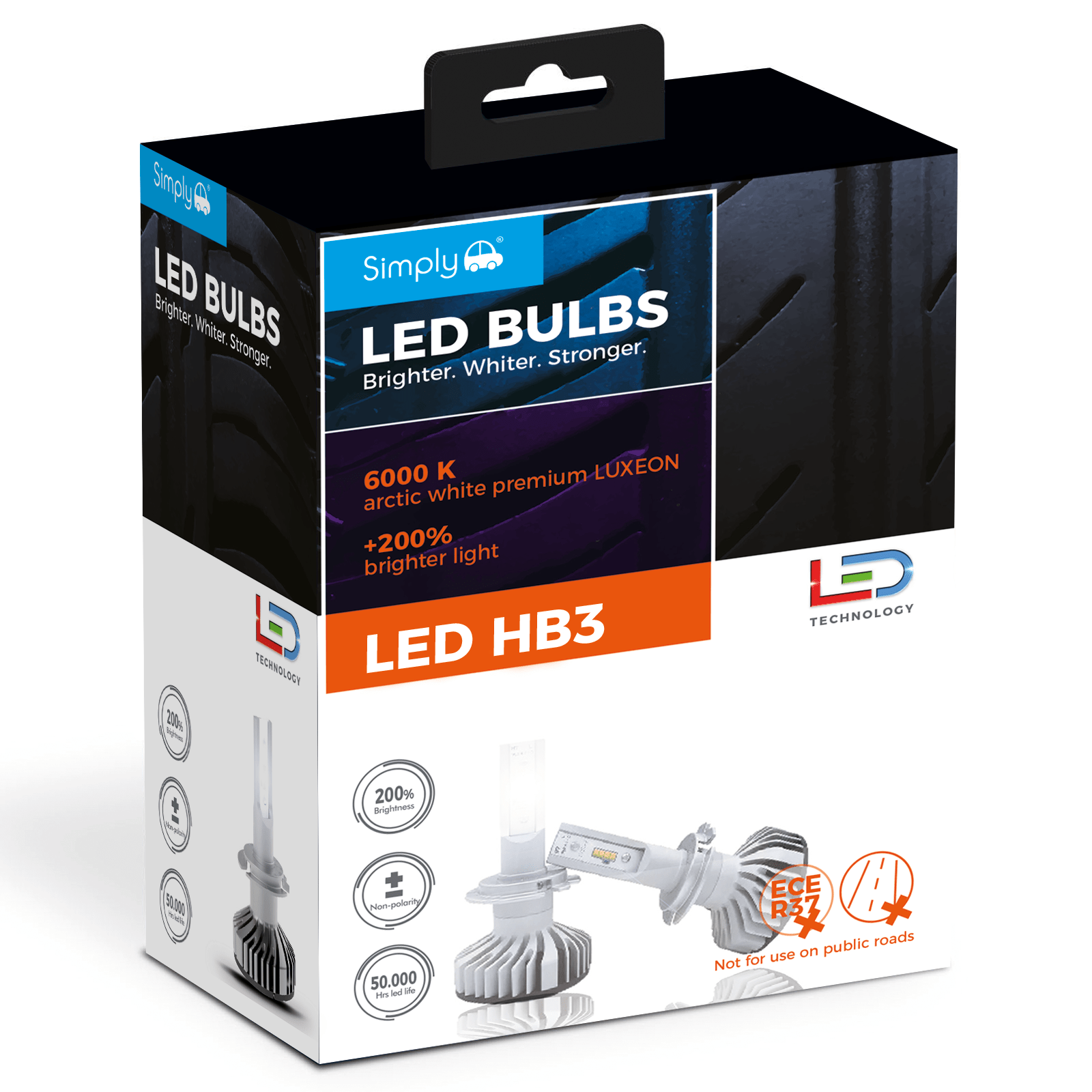 LED Car Headlight Bulbs - HB3 CANBUS (pair) (LEDHB3) - RaxAutos