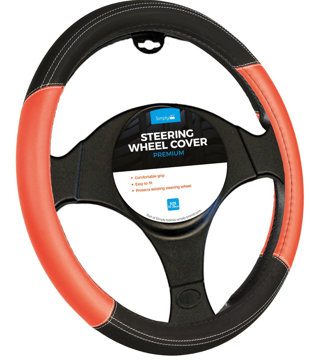 LIGHT RED STEERING WHEEL COVER (SWC139) - RaxAutos