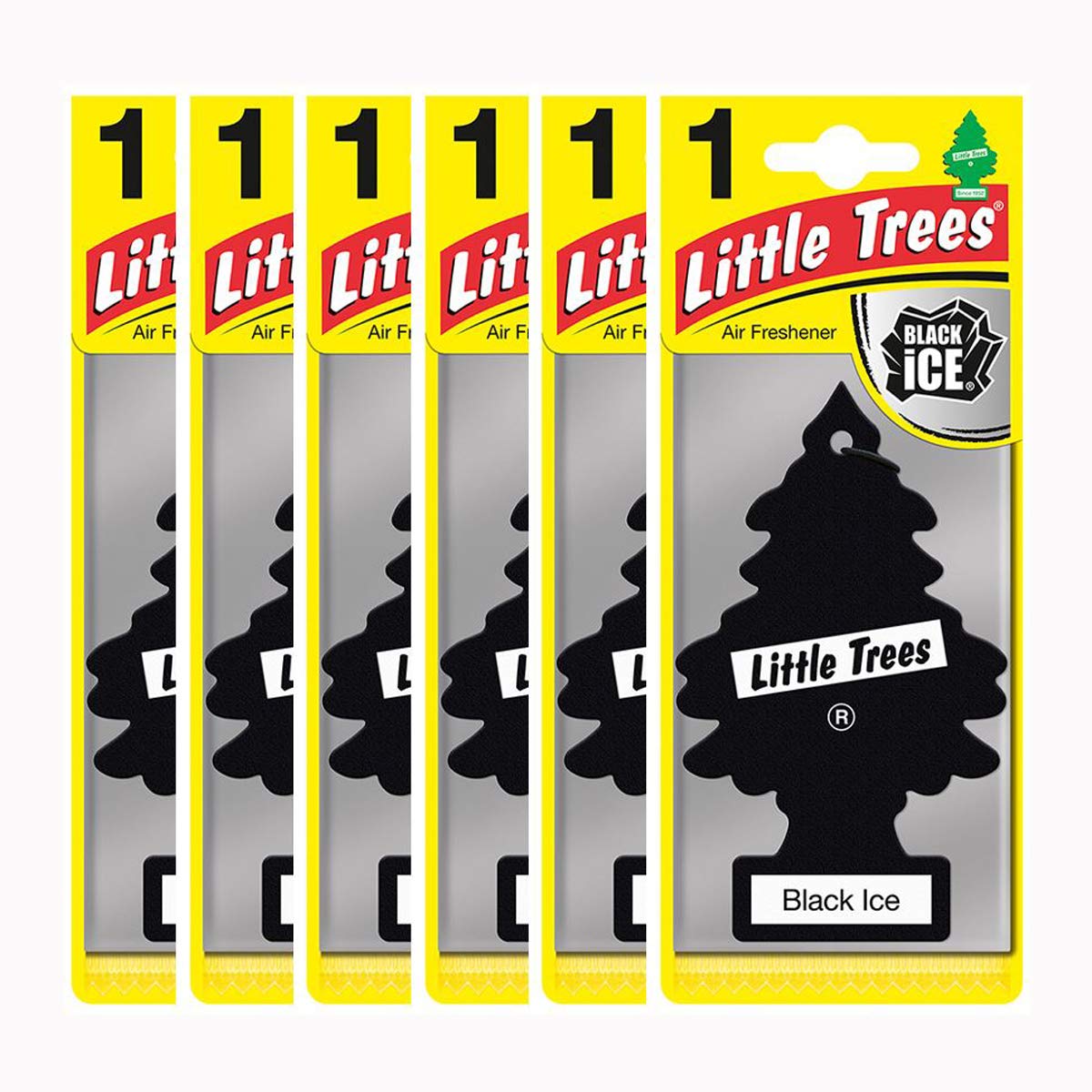 Little Trees MTZ04 Air Fresheners Black Ice, 6 Pieces - RaxAutos