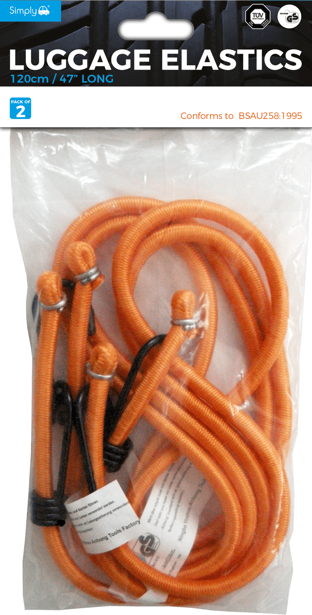 Luggage Elastic 120cm/47in 2 Pack (LE005) - RaxAutos
