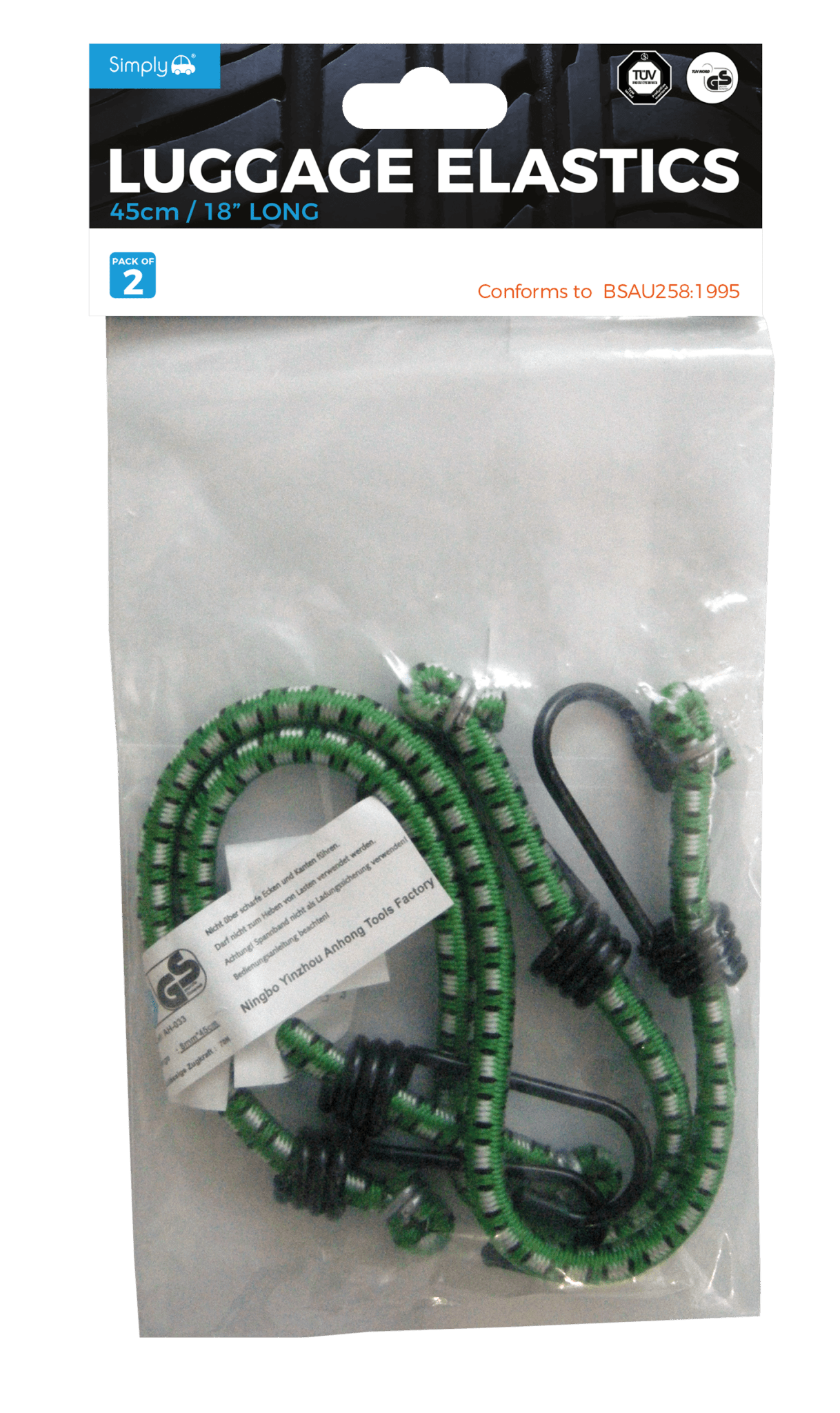 Luggage Elastic 45cm/18in 2 Pack (LE001) - RaxAutos