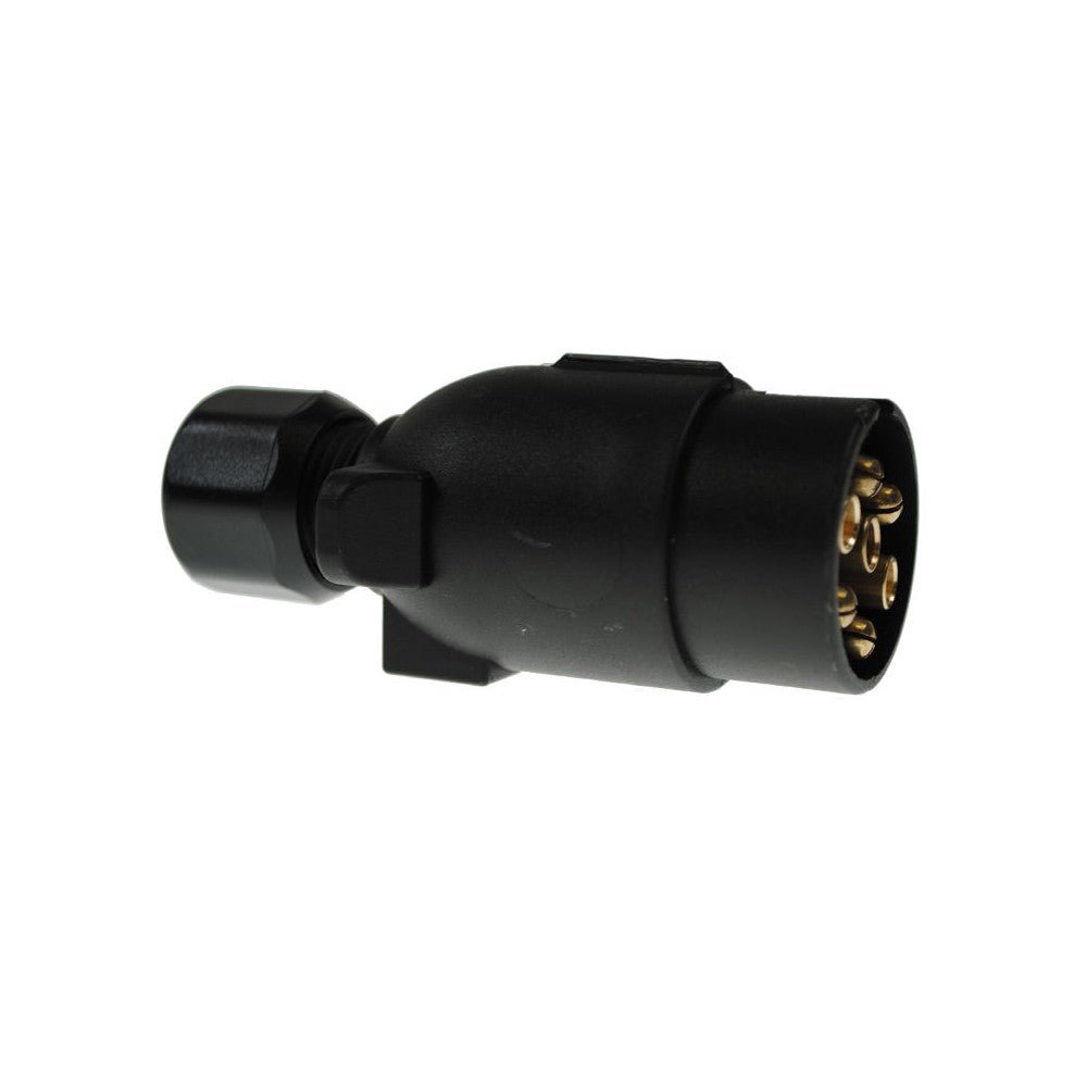Maypole MP21 Black 12N 7 Pin Plastic Plug Caravan Electric Trailer Plug (MP021) - RaxAutos