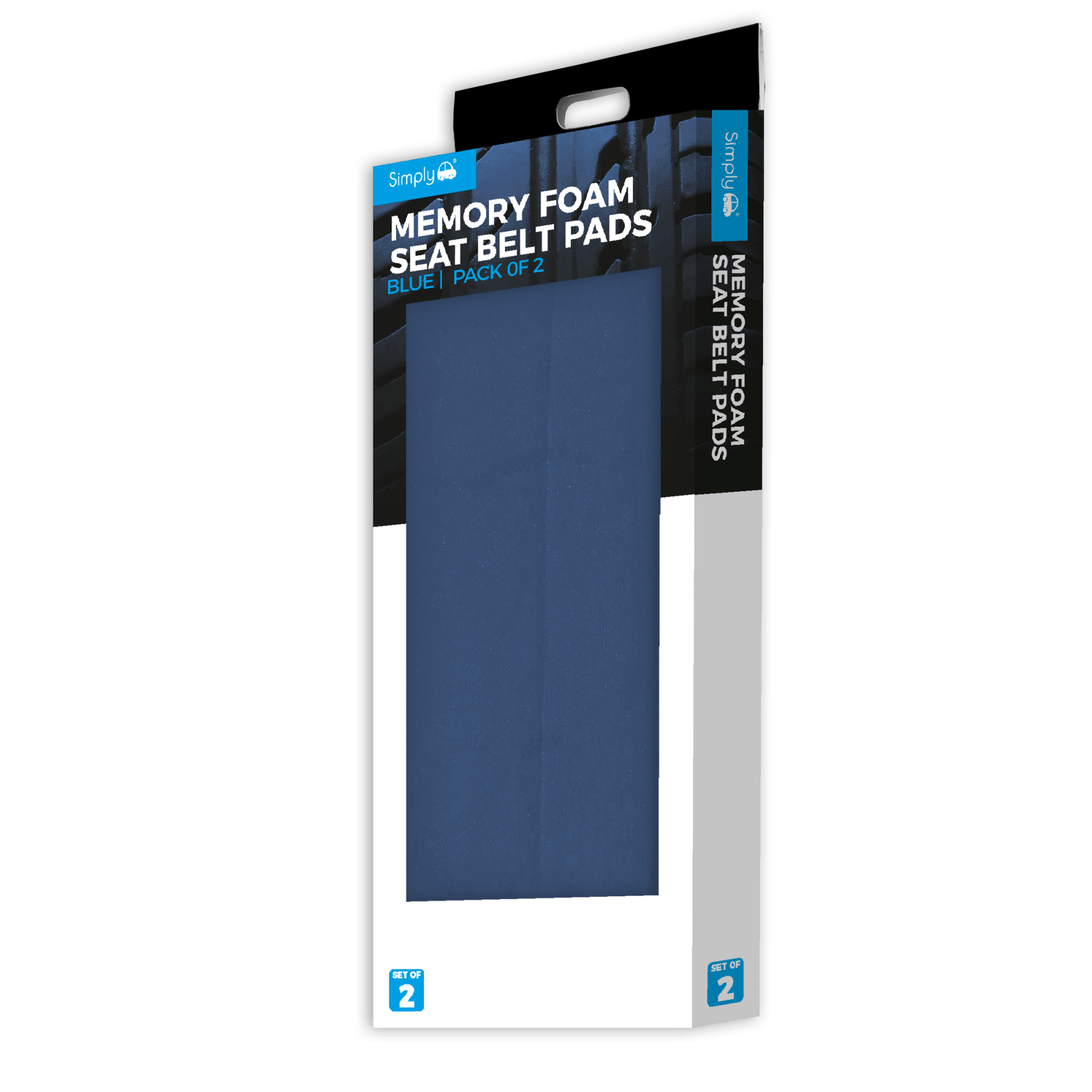 Memory Foam Seat Belt Pads Blue Pk 2 (SBP04) - RaxAutos