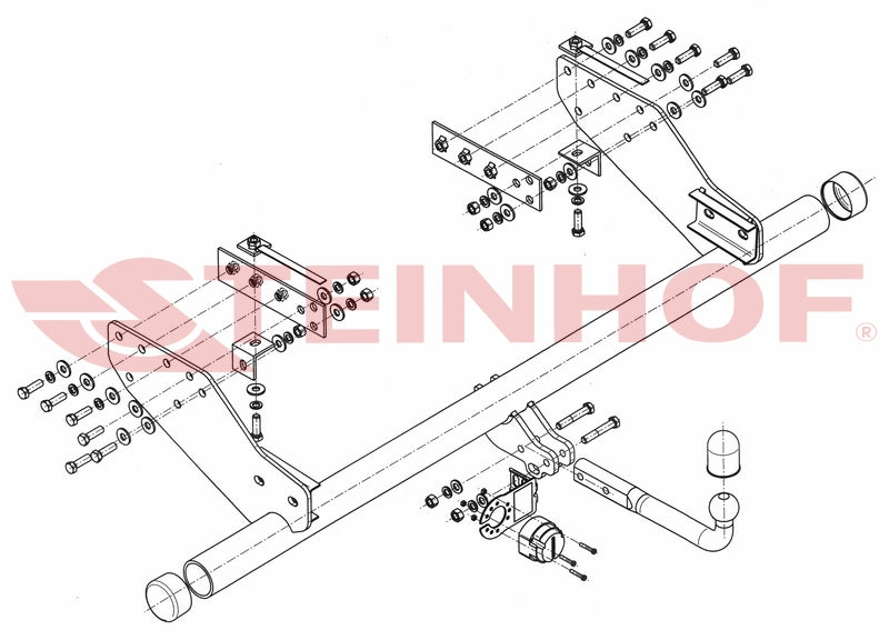 Mitsubishi L200 09 - Long Bed Swan Neck (M - 336) - RaxAutos
