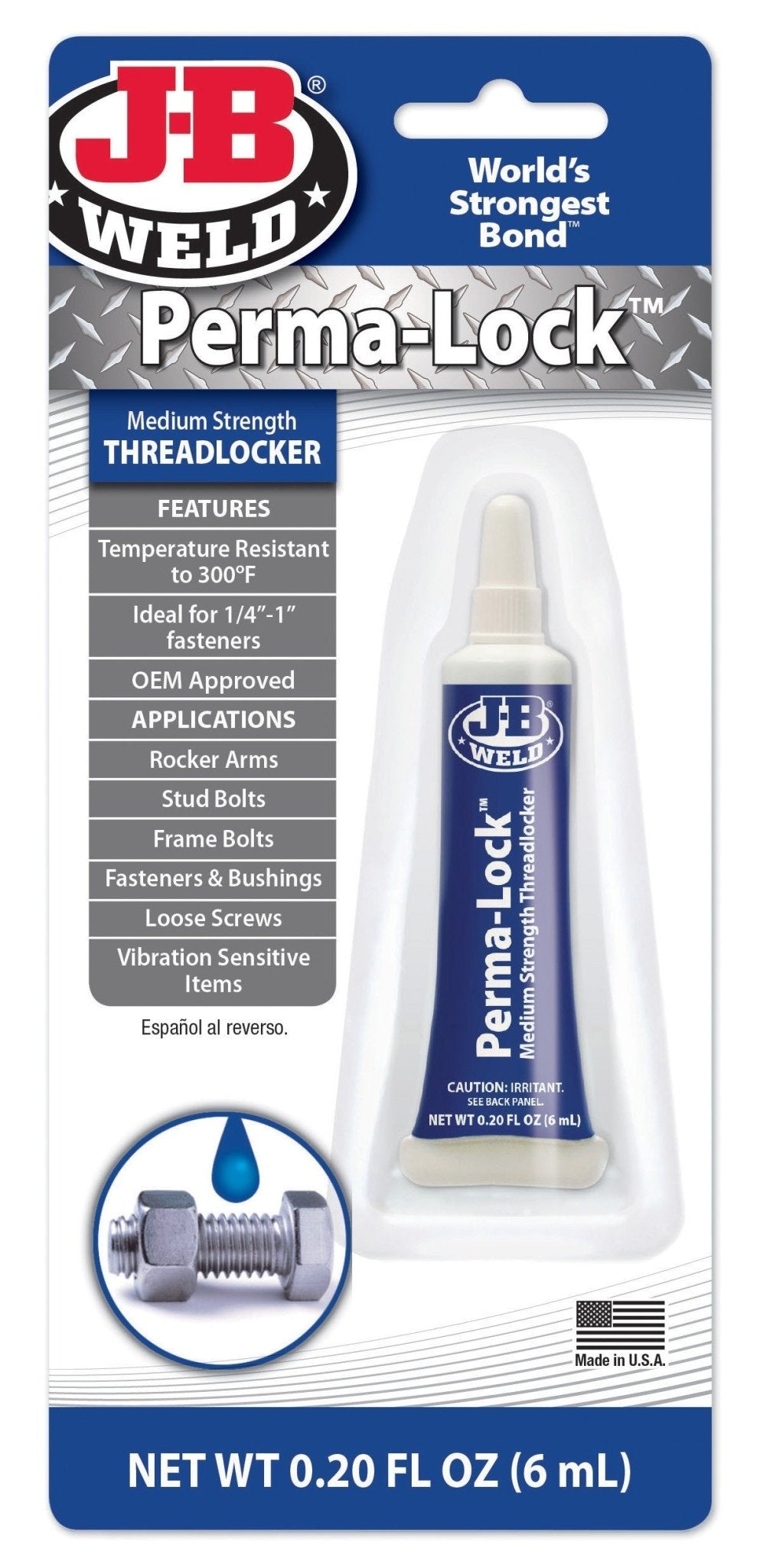 Perma - Lockâ Medium Strength Threadlocker (JB24206) - RaxAutos