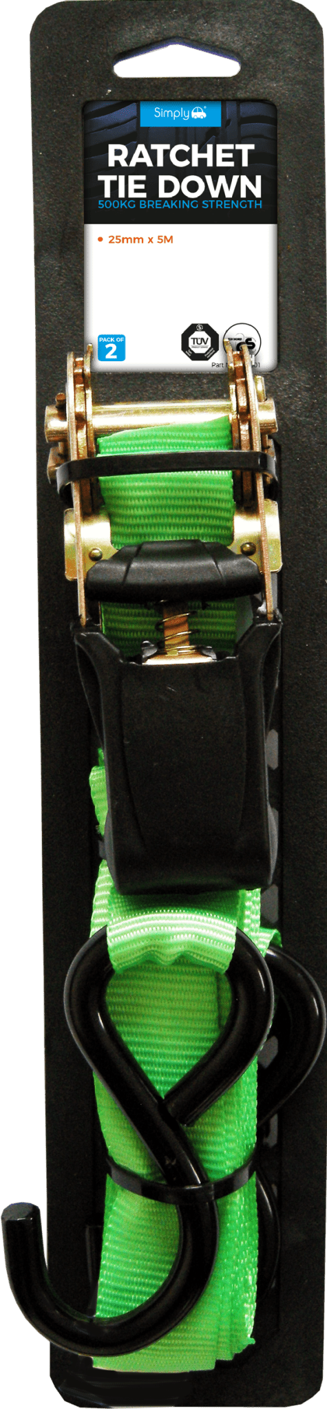 Ratchet Tie Down 25mm x 5M 500kg (RTD001) - RaxAutos