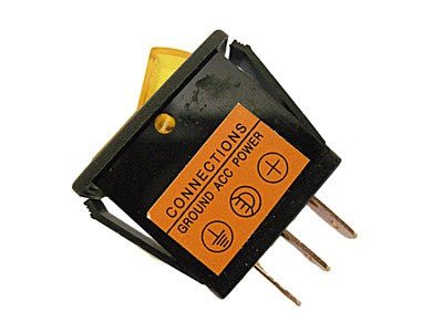Rectangular Rocker Switches On/Off Amber (3042) - RaxAutos