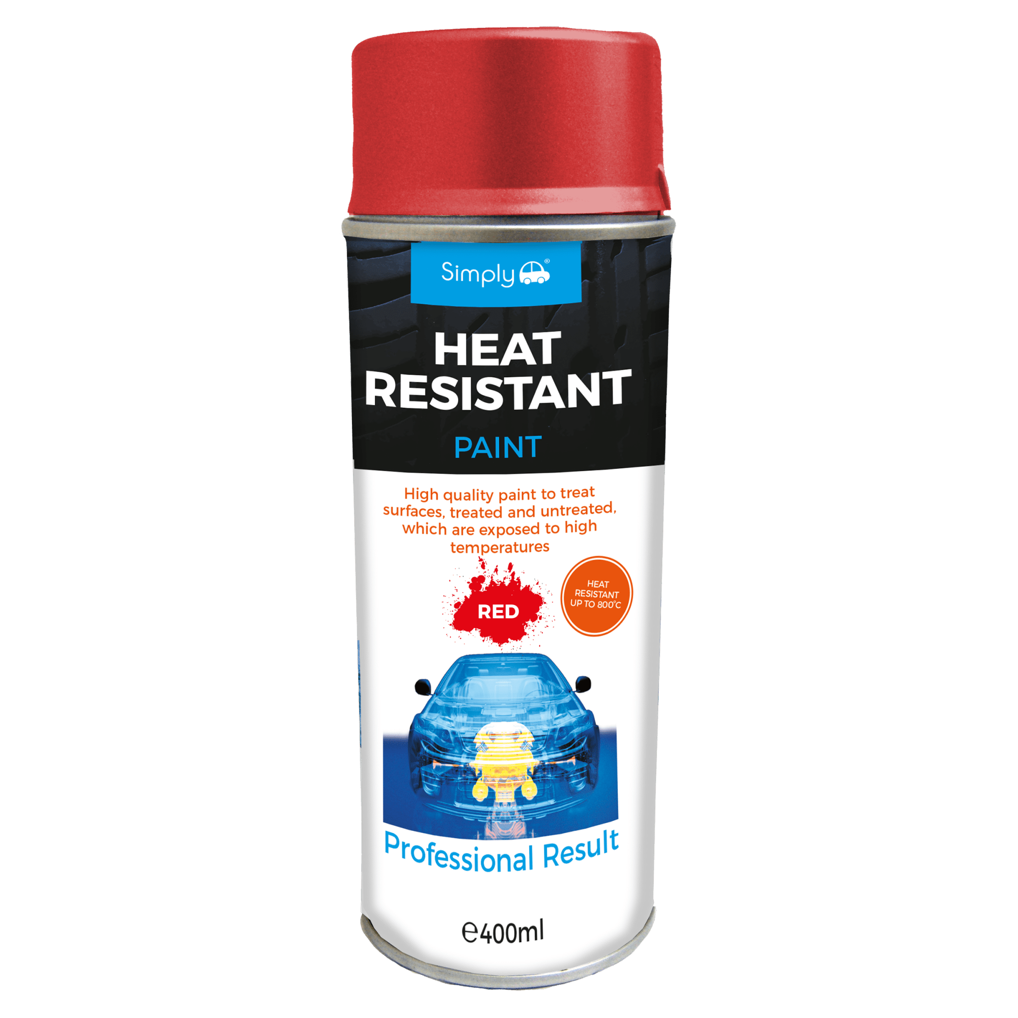 Red Heat Resistant Paint 400ml (SP - 012) - RaxAutos