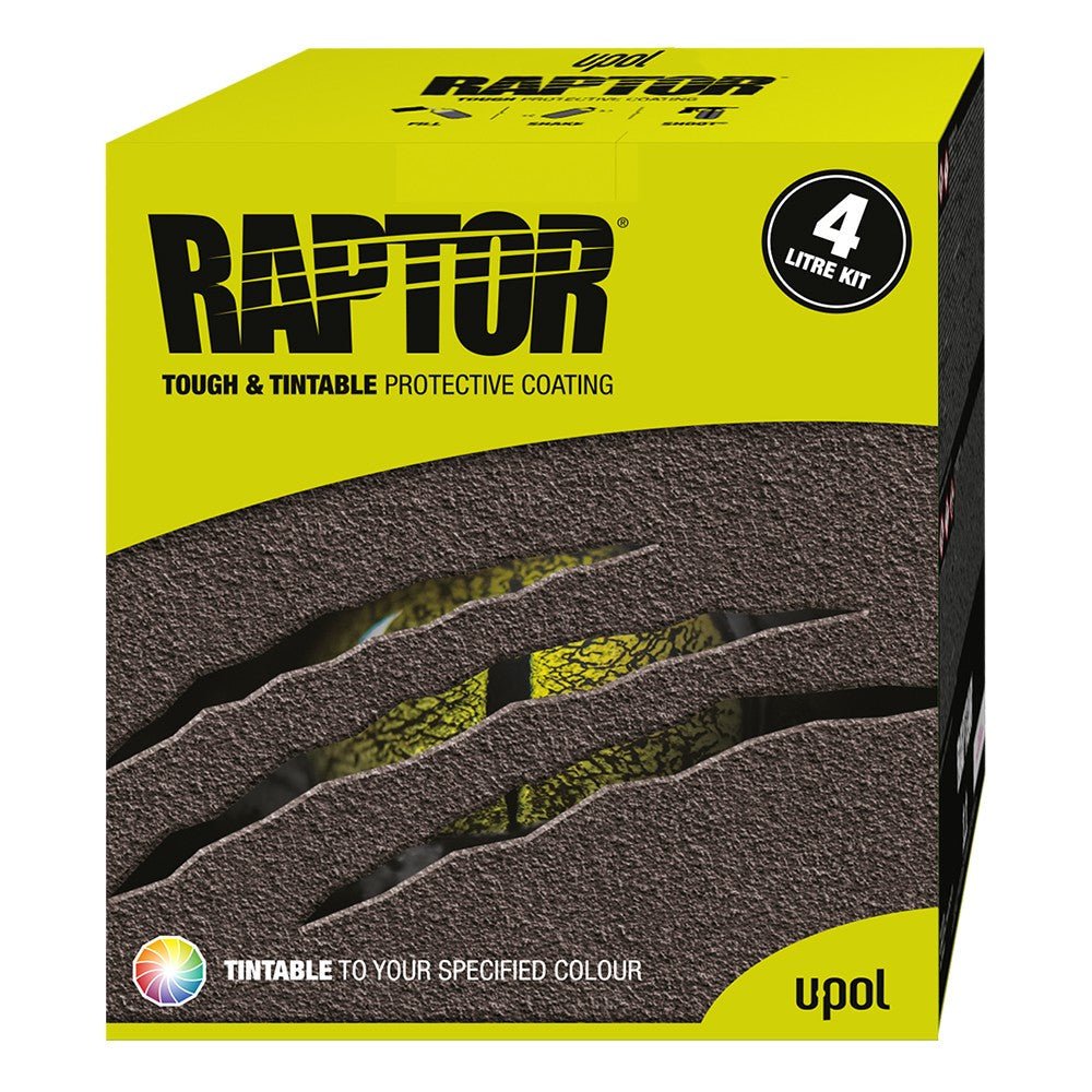 U - Pol Raptor Tough & Tintable Protective Coating 4 Bottle Kit - Tintable (RLT/S4) - RaxAutos