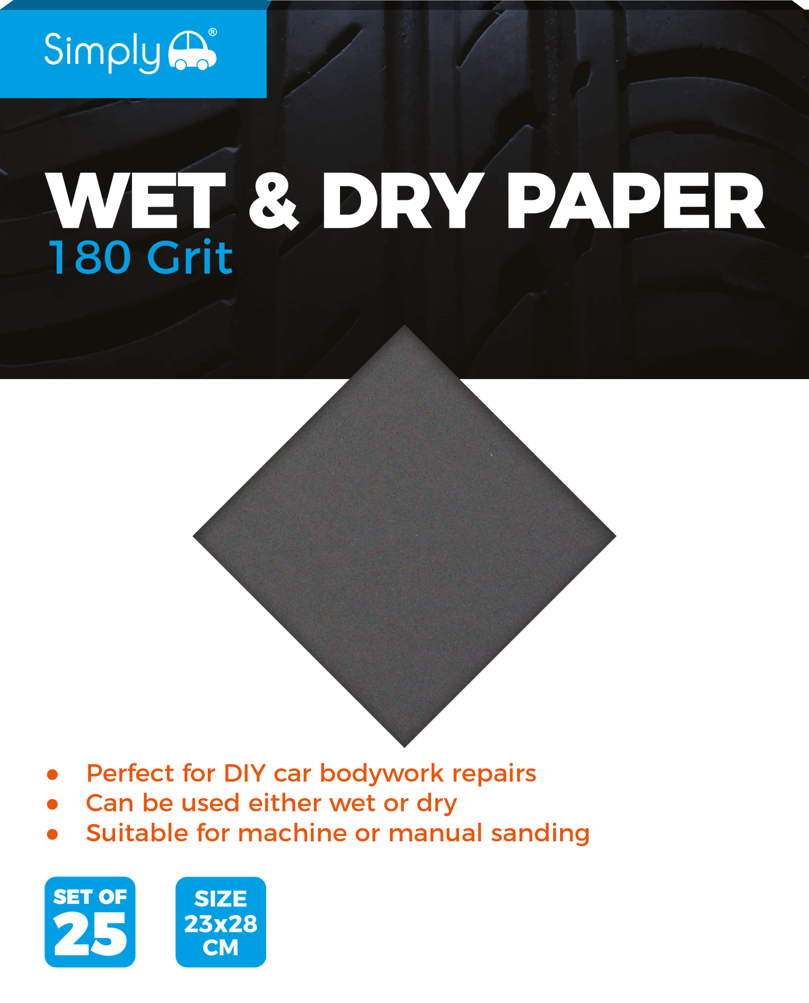 Wet & Dry Paper 180 Grit (WD0180) - RaxAutos
