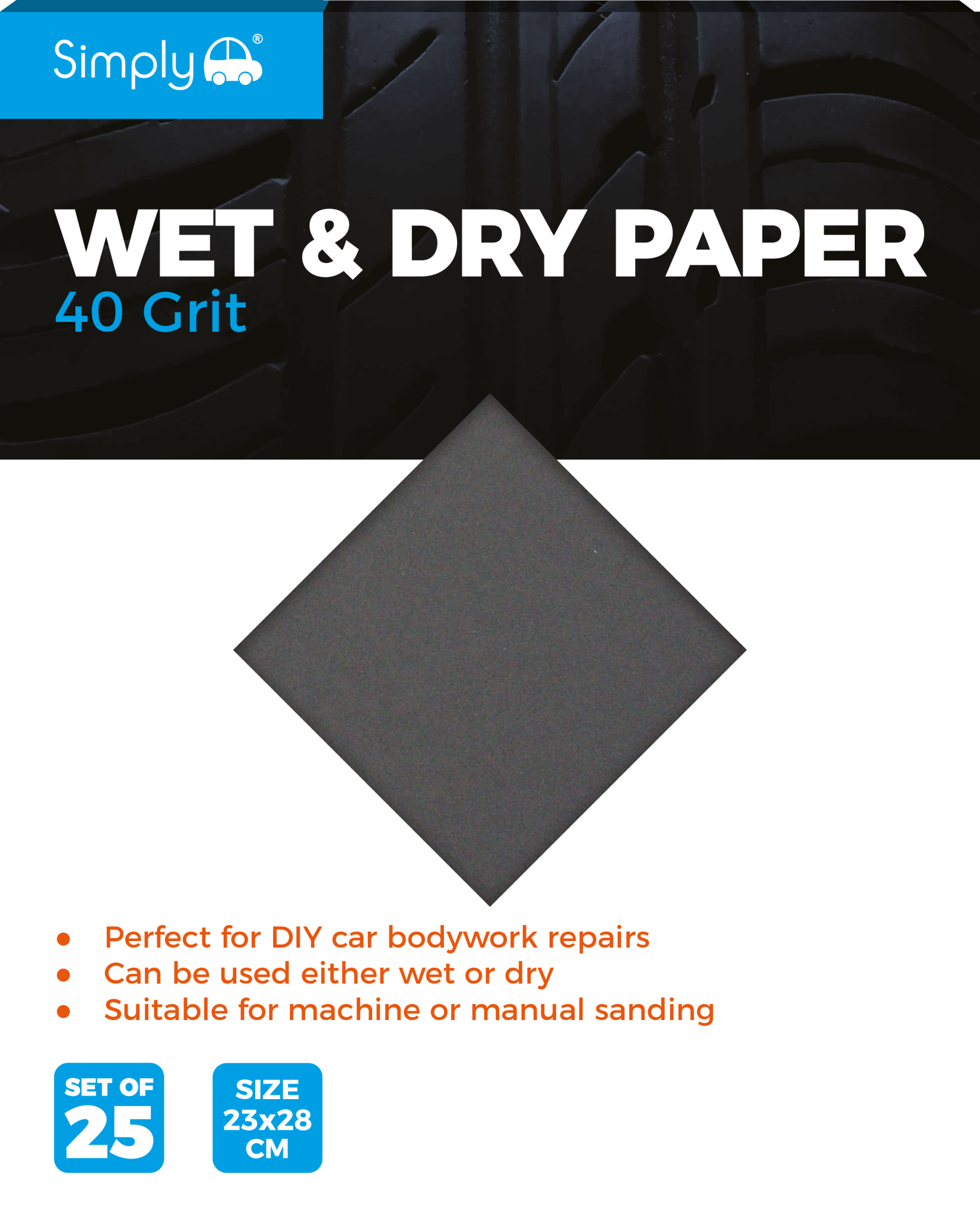Wet & Dry Paper 40 Grit (WD0040) - RaxAutos